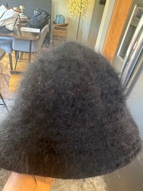 Black Fuzzy Bucket Hat - Women Hair Accessory